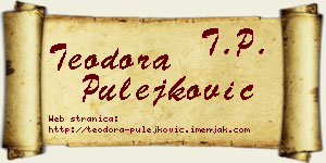 Teodora Pulejković vizit kartica